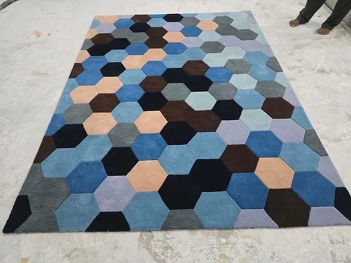 Block Hand Tufted Wool Rug