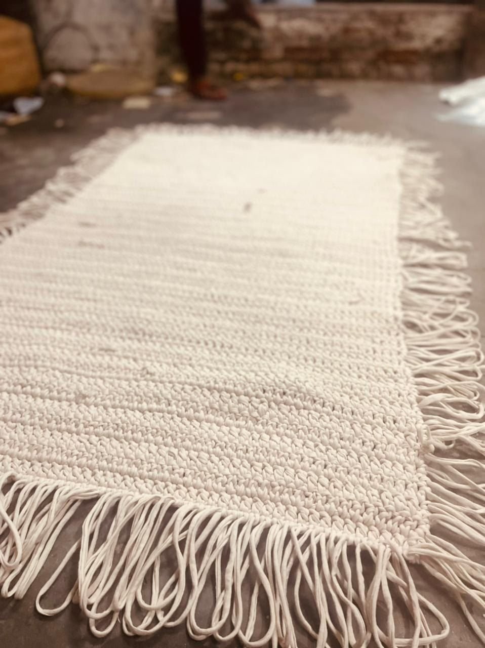 Home Decor Hand Knotted Cotton Handloom Rug