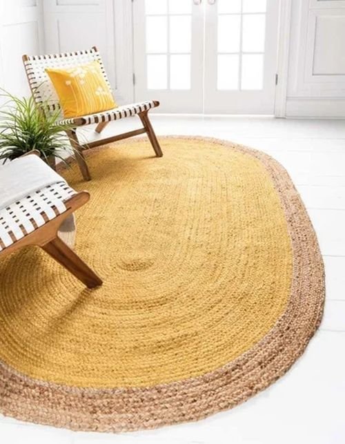 Oval Shape Jute Carpet