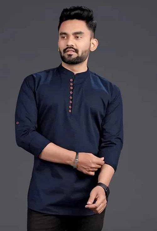 Men Linen Solid Kurta