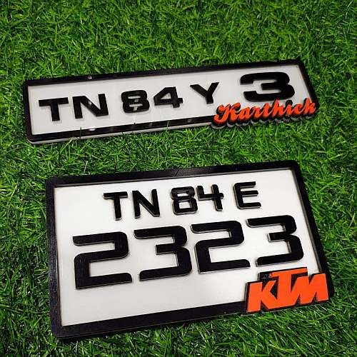 Laser Cut Bike Number Plate With Border