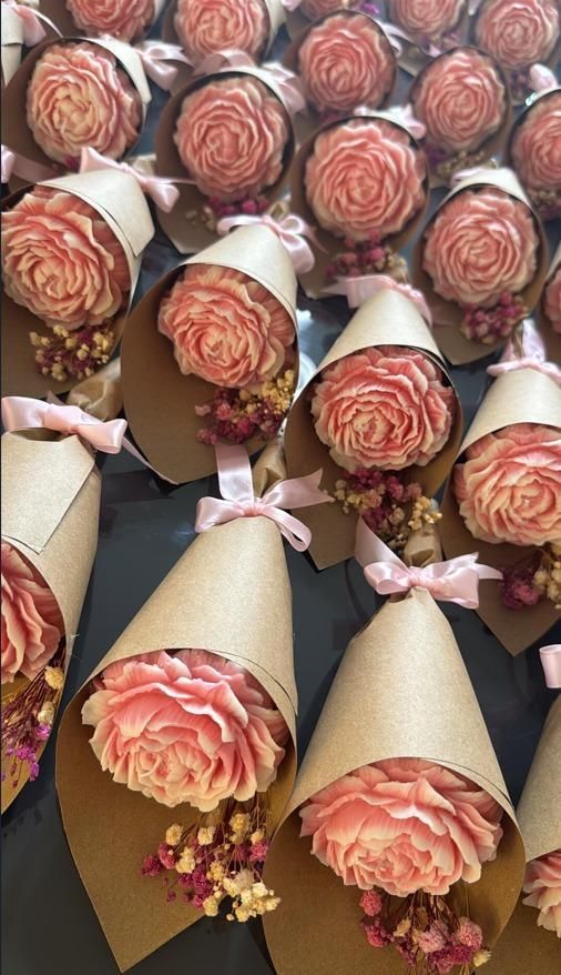 Peony Flower Bouquet Candle