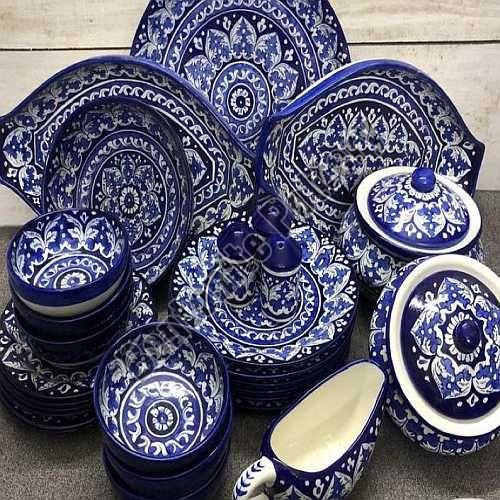 Blue Ceramic Dinner Set