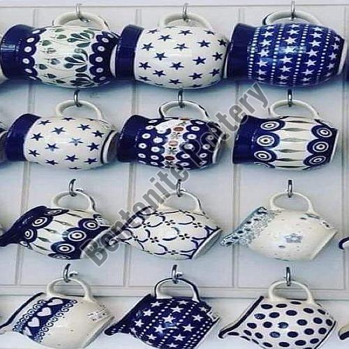 Hand Painted Blue Ceramic Coffee Mug