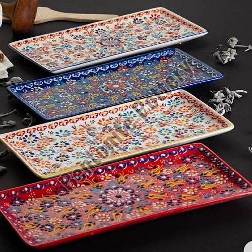 Rectangular Ceramic Snack Platter