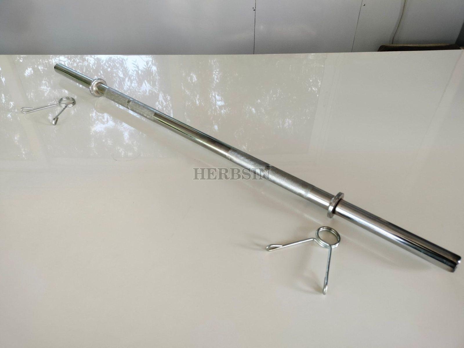 Silver Mild Steel 3 Feet Gym Barbell