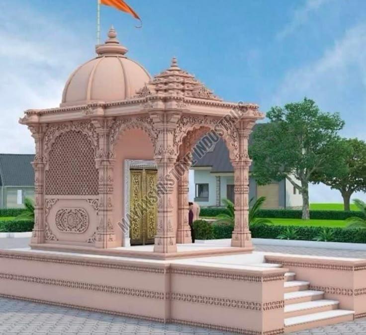 Pink Sandstone Ornamental Heritage Mandir