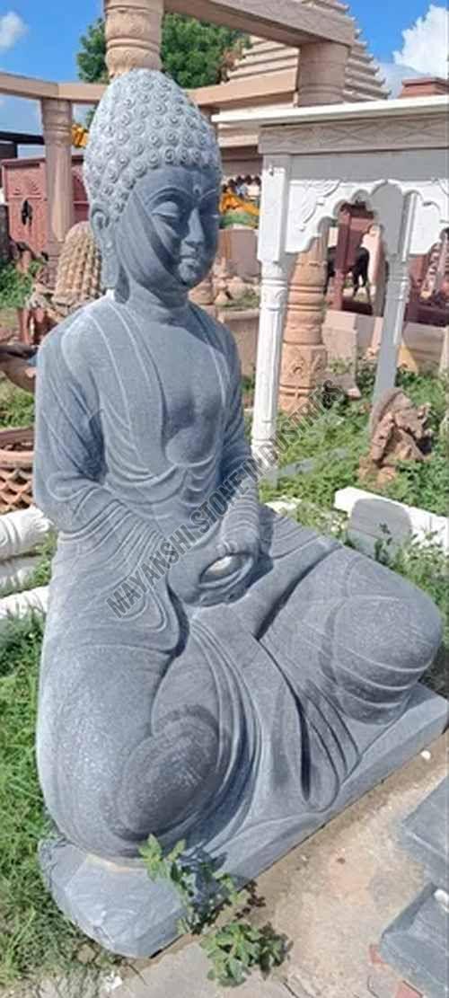 Black Stone Buddha Statue