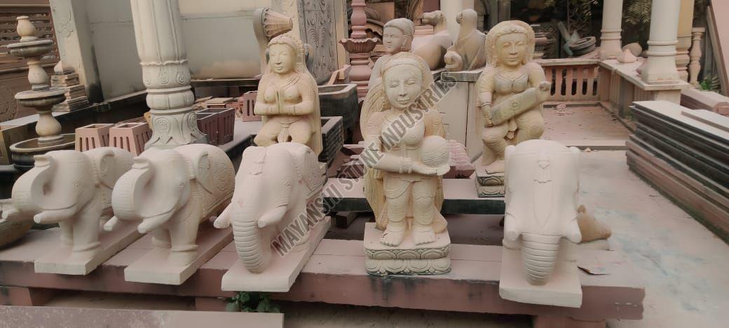 Pink Polished Sand Stone Statue