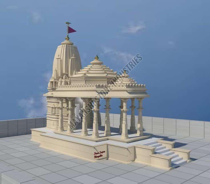 Pink Sandstone Heritage Style Temple