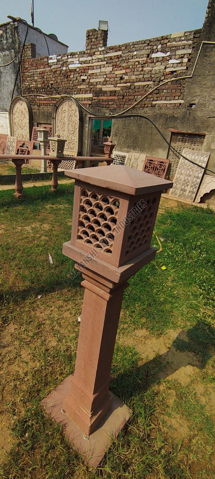 Red Sandstone Decorative Heritage Lamp