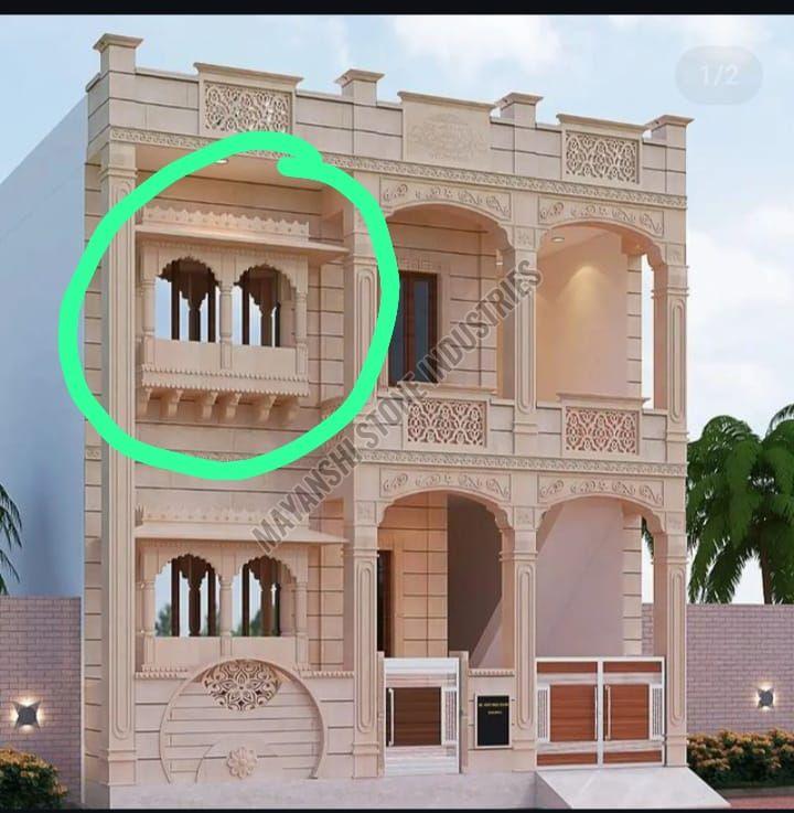 Red Sandstone Heritage Style Jali Window