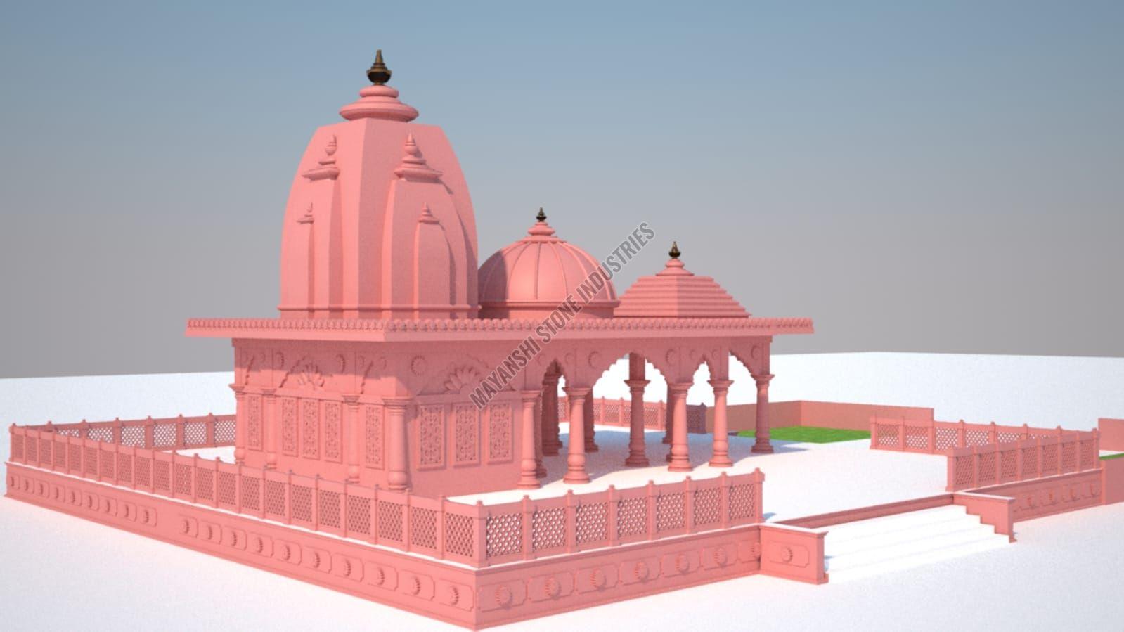 Red Sandstone Royal Architectural Temple