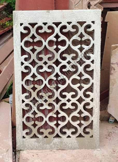 White Mint Sandstone Patterned Jali