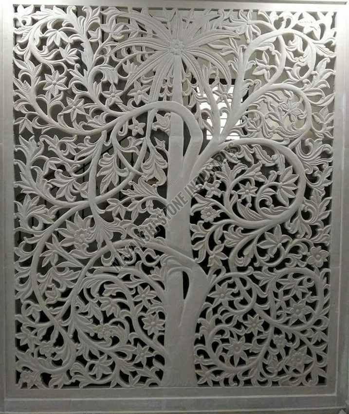 White Sandstone Traditional Rajput Jali