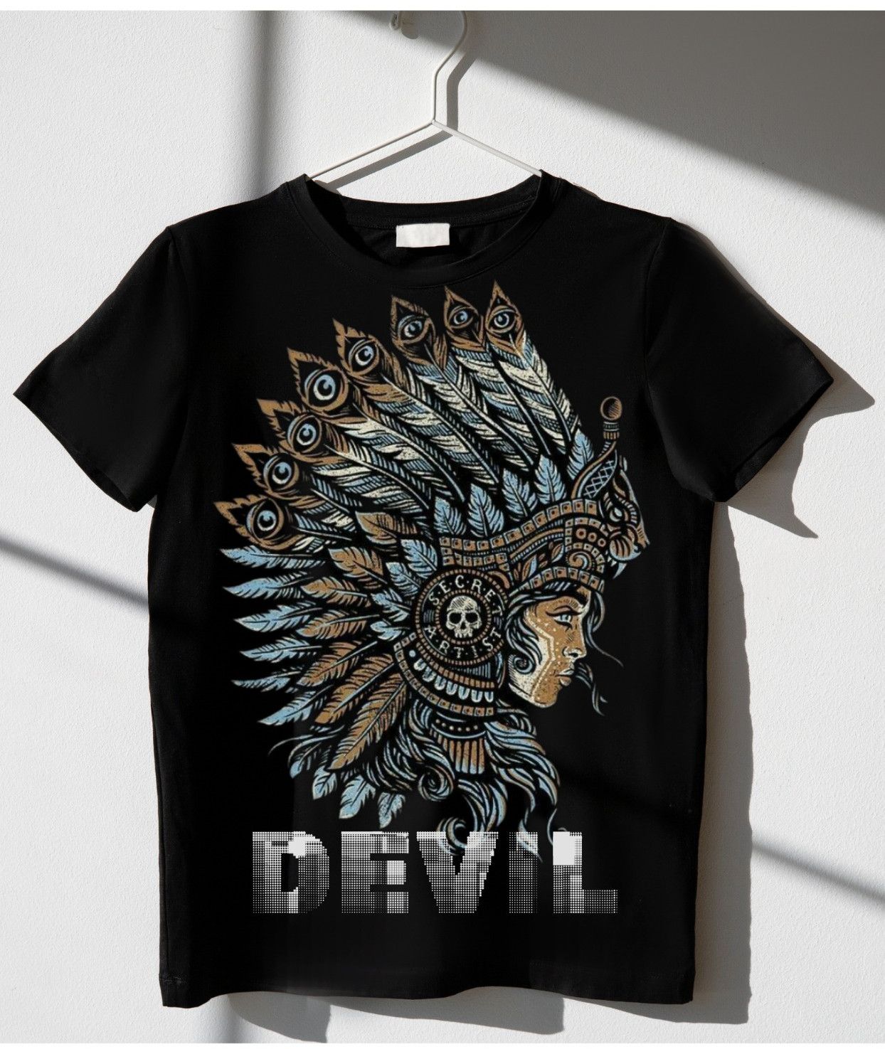 Black Men Cotton Printed Summer T-Shirt