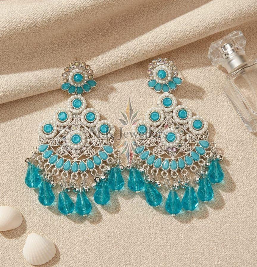 Ladies Party Wear Designer Drop Earrings