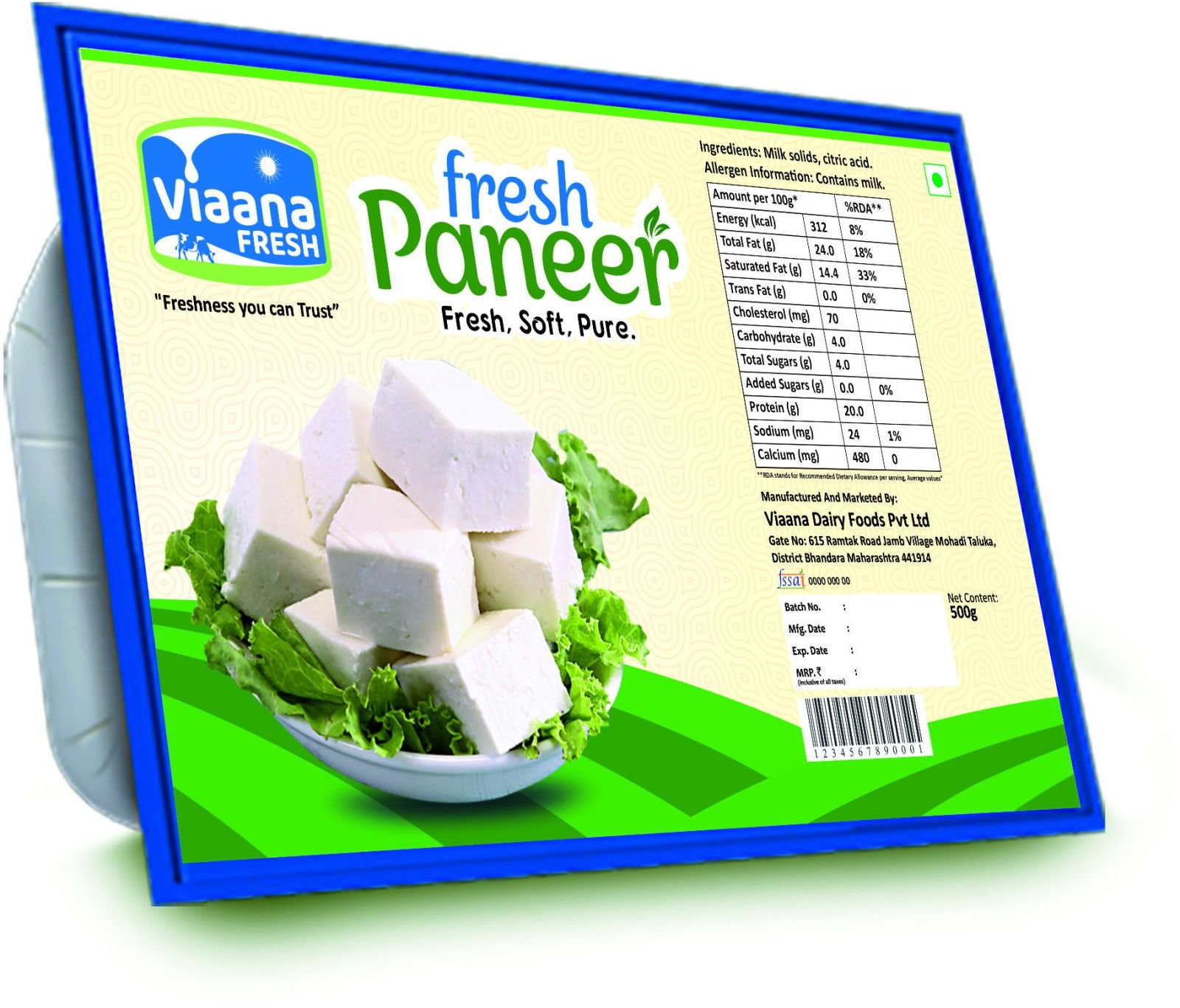 Viaana Fresh Paneer