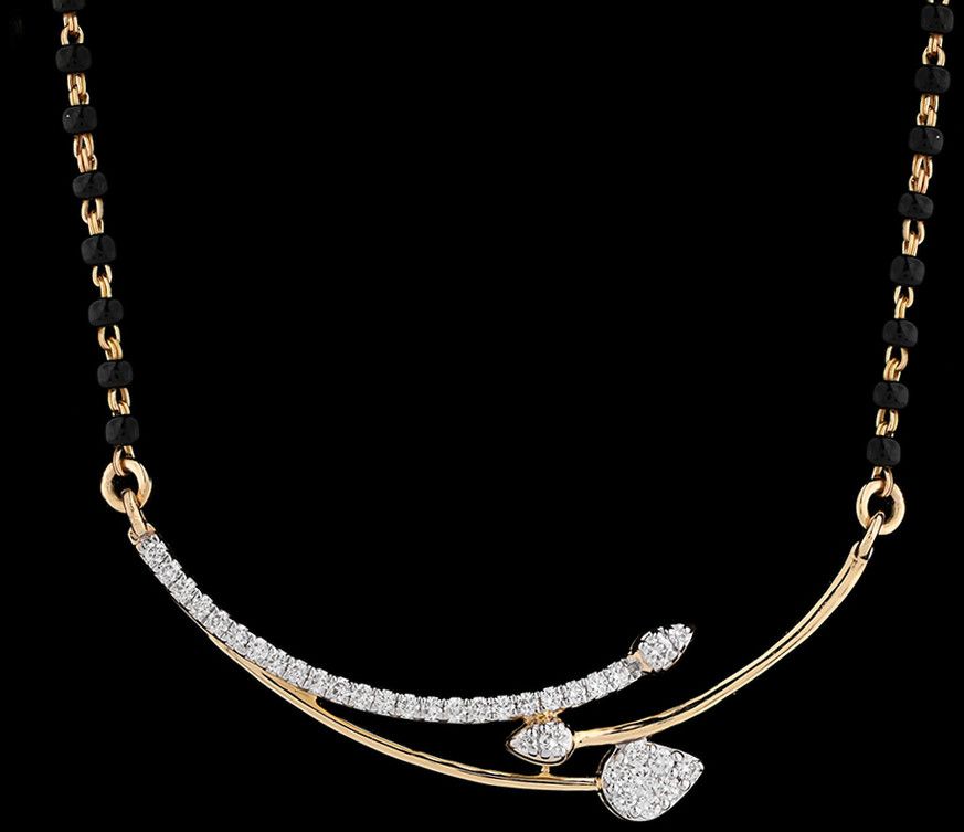18k Gold Delicate Infinity Loop Diamond Mangalsutra