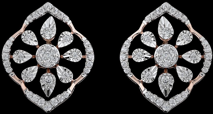 18k Gold Grand Bridal Diamond Chandelier Earrings