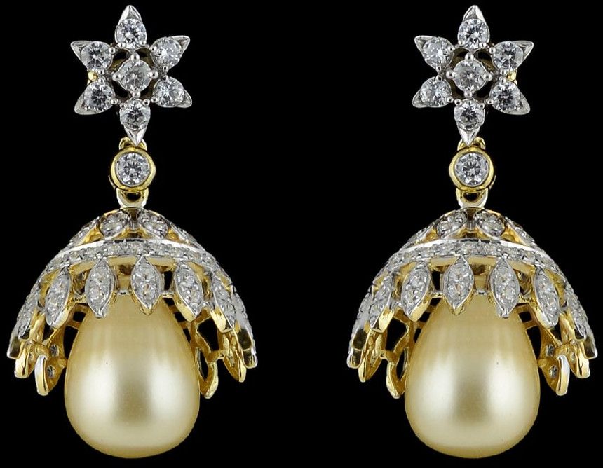 18k Gold Luxury High Carat Diamond Cluster Earrings
