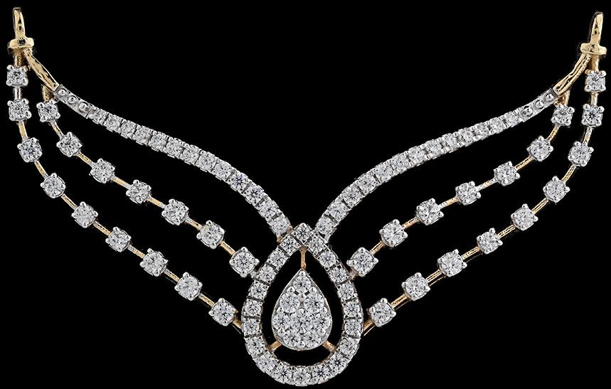 Crescent Style Diamond Mangalsutra