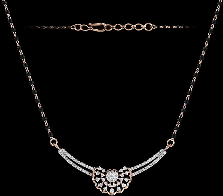 Intricate Diamond Pendant Mangalsutra