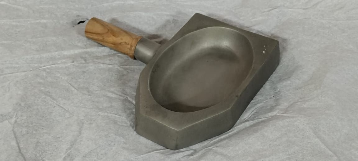 Grey Hammered Shape Bowl