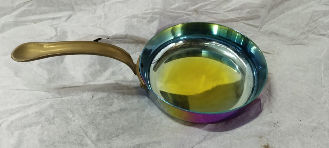 Polished Stainless Steel Frying Pan