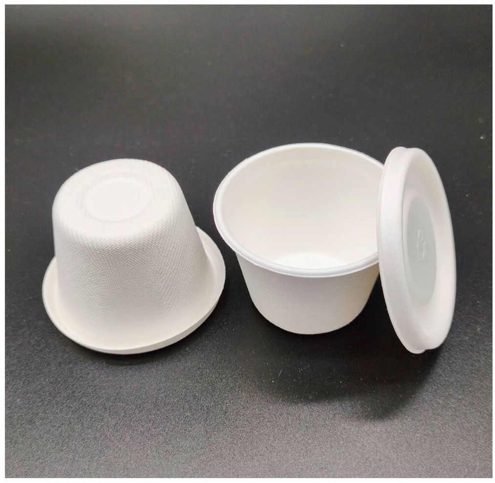 55 Ml Compostable Sugarcane Bagasse Sauce Cup with Lid