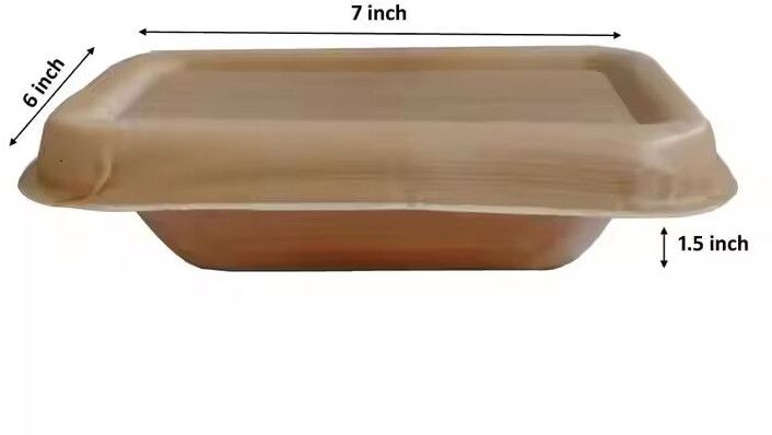 Areca Palm Leaf Rectangular Food Packing Box
