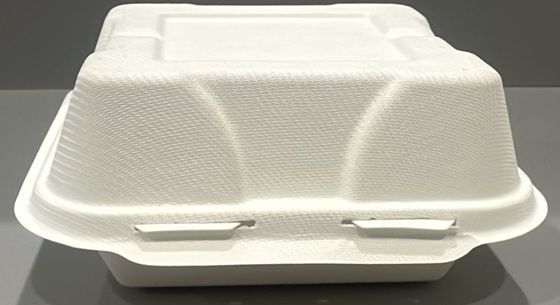Eco Friendly Sugarcane Bagasse Single Compartment Food Clamshell Box