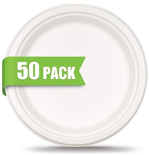 Round Sugarcane Bagasse Disposable Plates