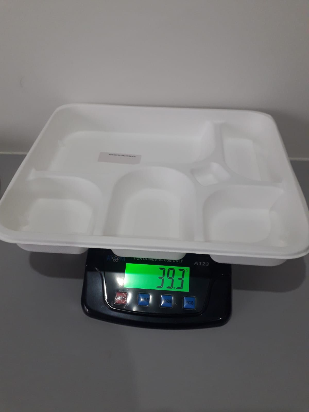 Sugarcane Bagasse 6 Compartment Meal Tray