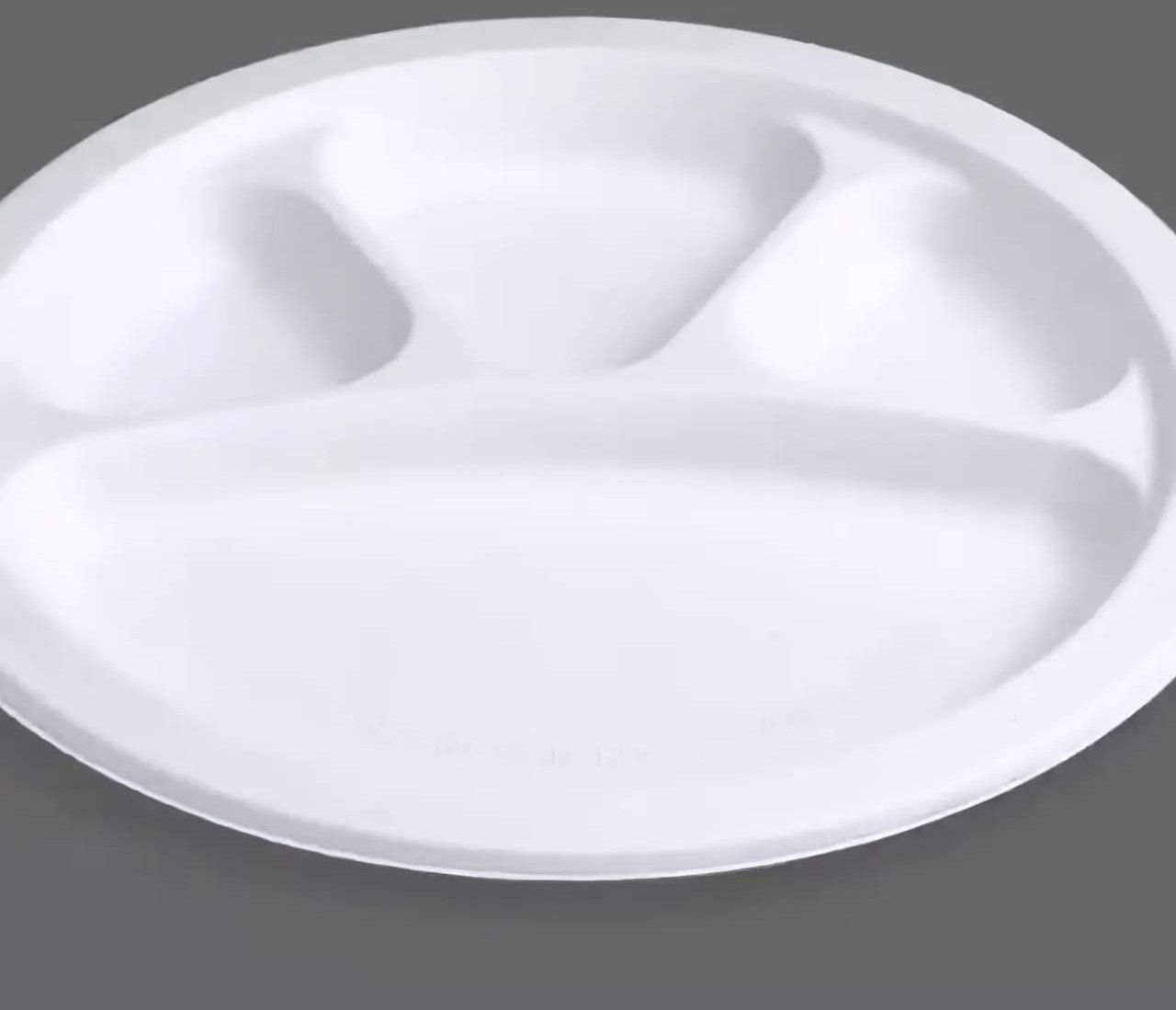 Sugarcane Bagasse Round 4 Section Meal Plate