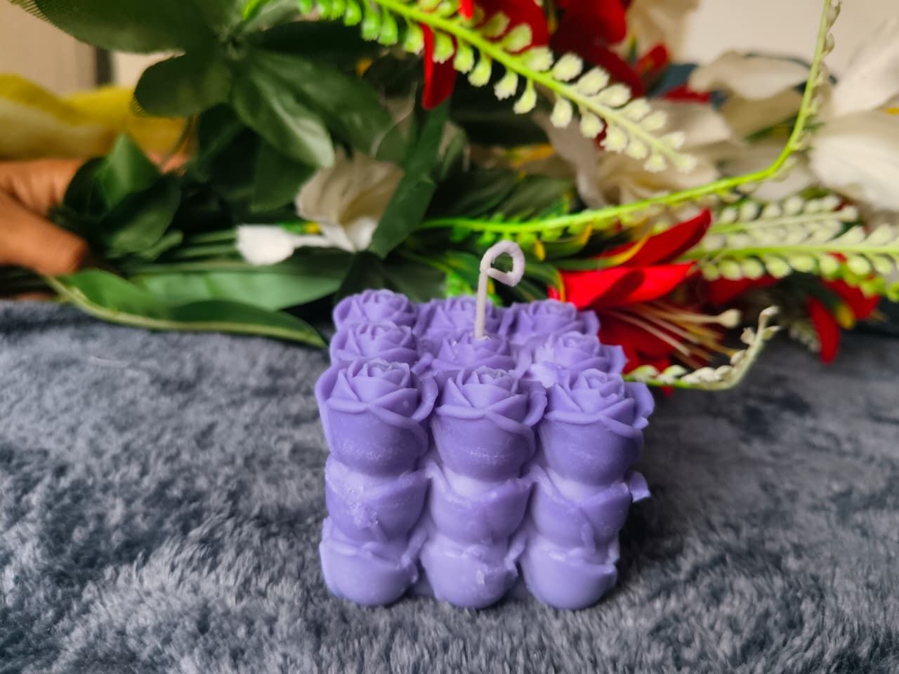 Rose Flower Scented Candle