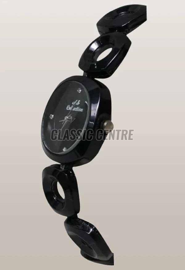 Black Stainless Steel Ladies Fashion Watch