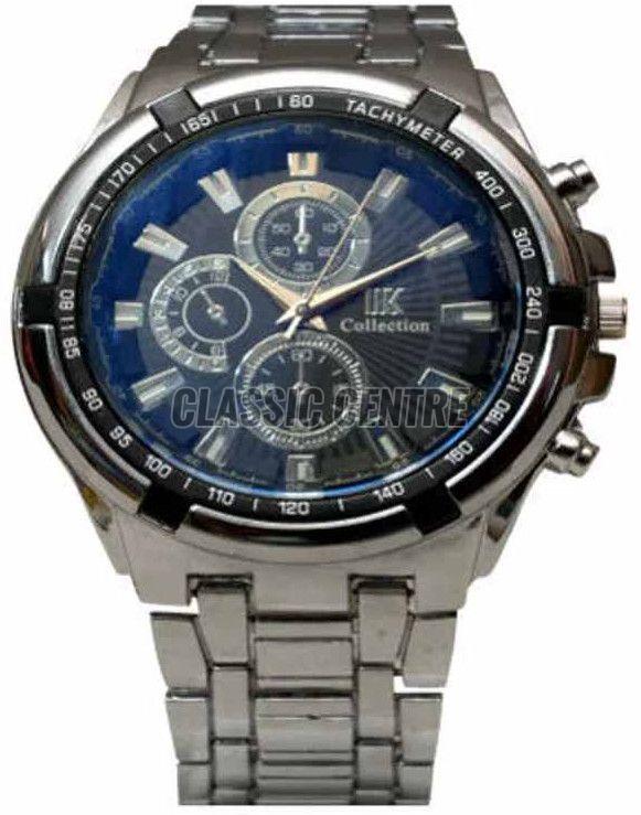 Silver Stainless Steel Chain Men Watch