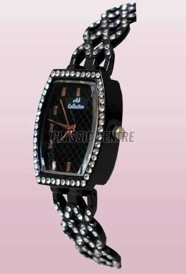 Stainless Steel Ladies Diamond Analog Watch