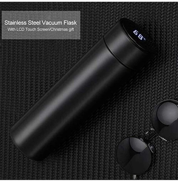 500ml Black Stainless Steel Temperature Bottle