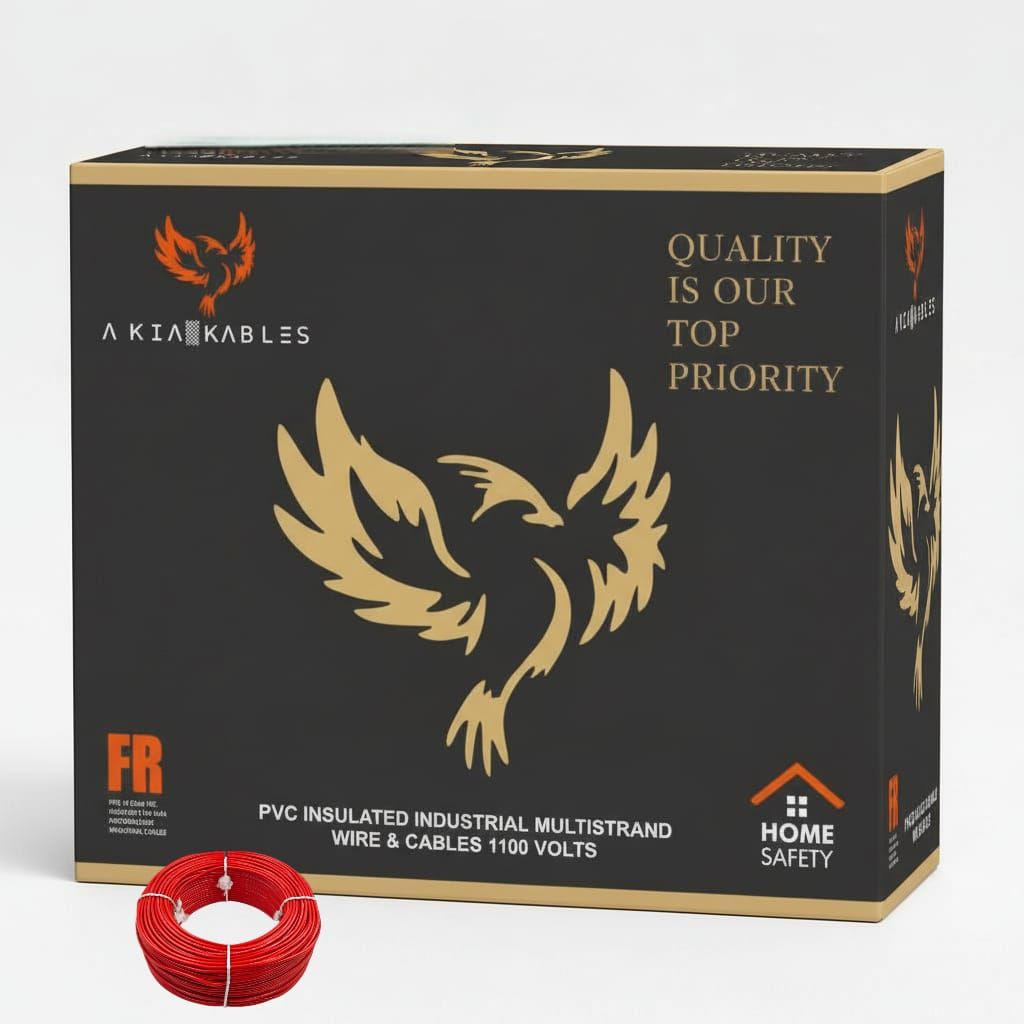 PVC Insulated Industrial Multistrand Red Cable