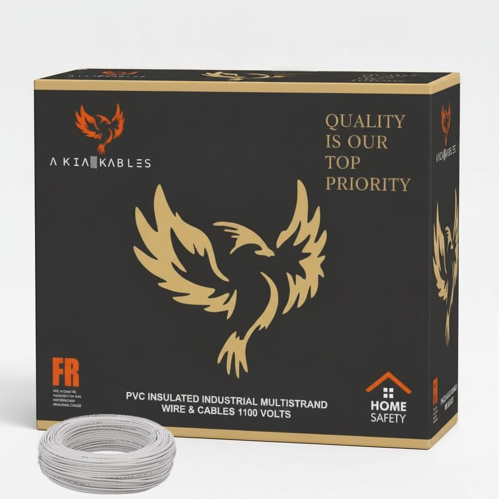 PVC Insulated Industrial Multistrand White Cable