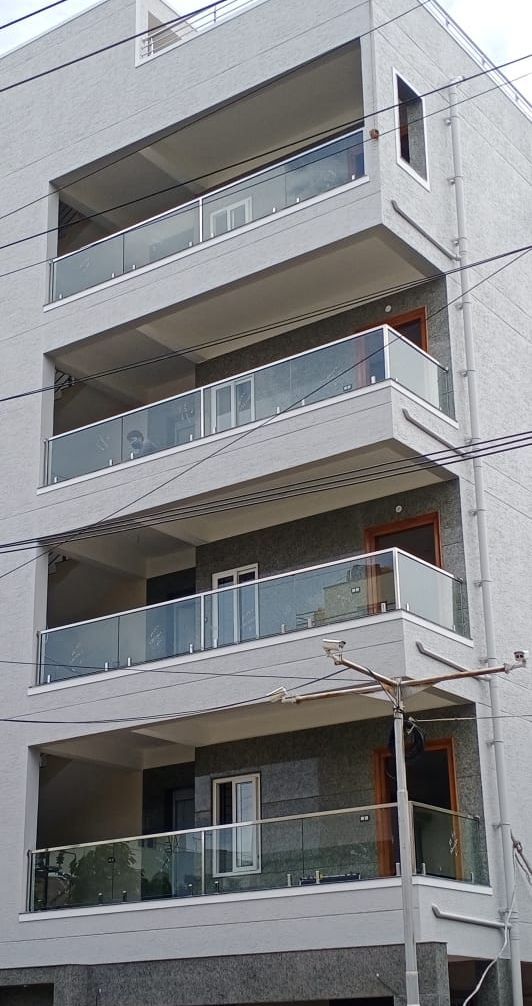 Stainless Steel Balcony Glass Railing