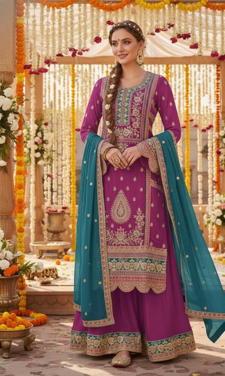 Ladies Embroidered Suit Sets