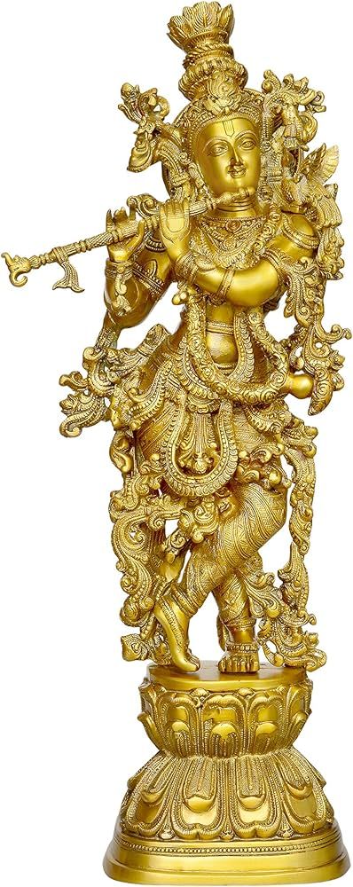 Brass Krishna Statue