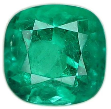 Cushion Cut Green Emerald Gemstone