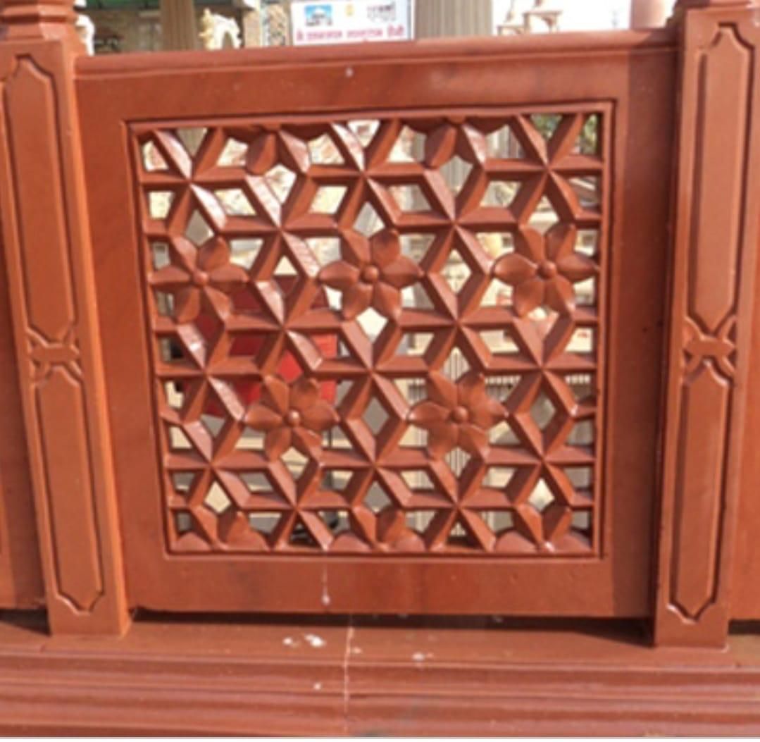 Rectangular Red Sandstone Jali