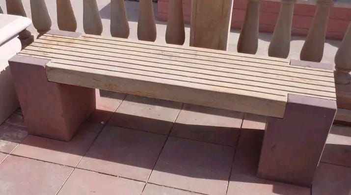 Straight Sandstone Garden Bench