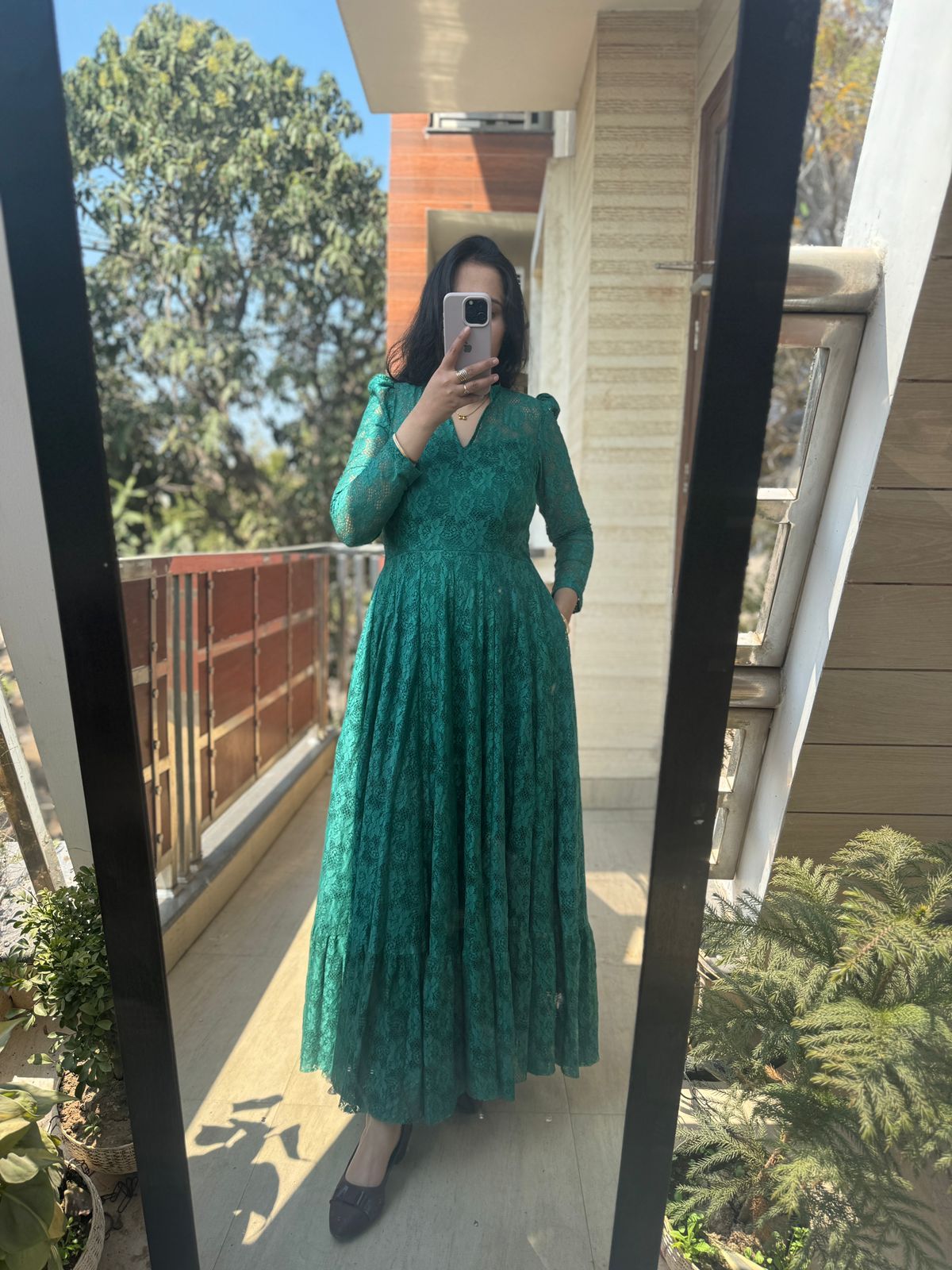 Classic Green Maxi Dress Gown