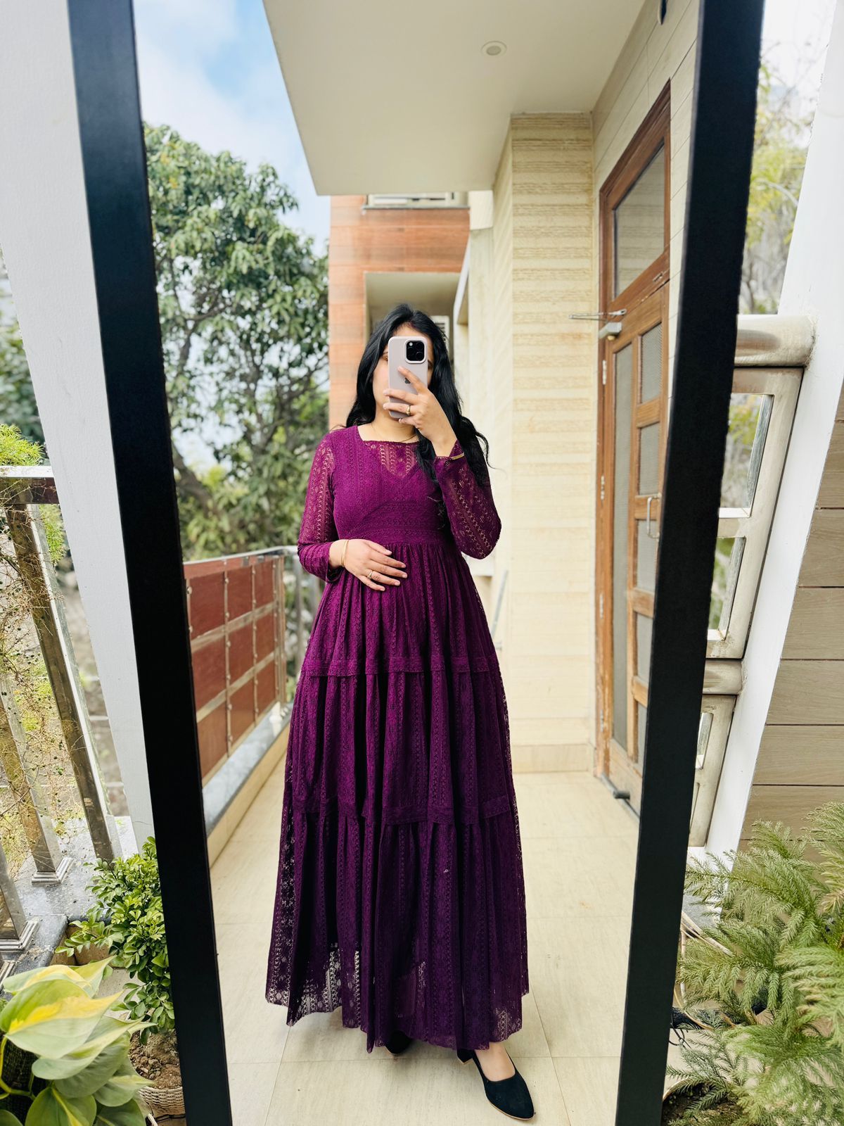 Designer Purple Anarkali Gown